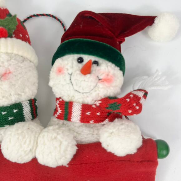 Prima Creations Hanging Advent Calendar 24 Pockets Snowman Plush Head Wall Decor - Picture 3 of 10